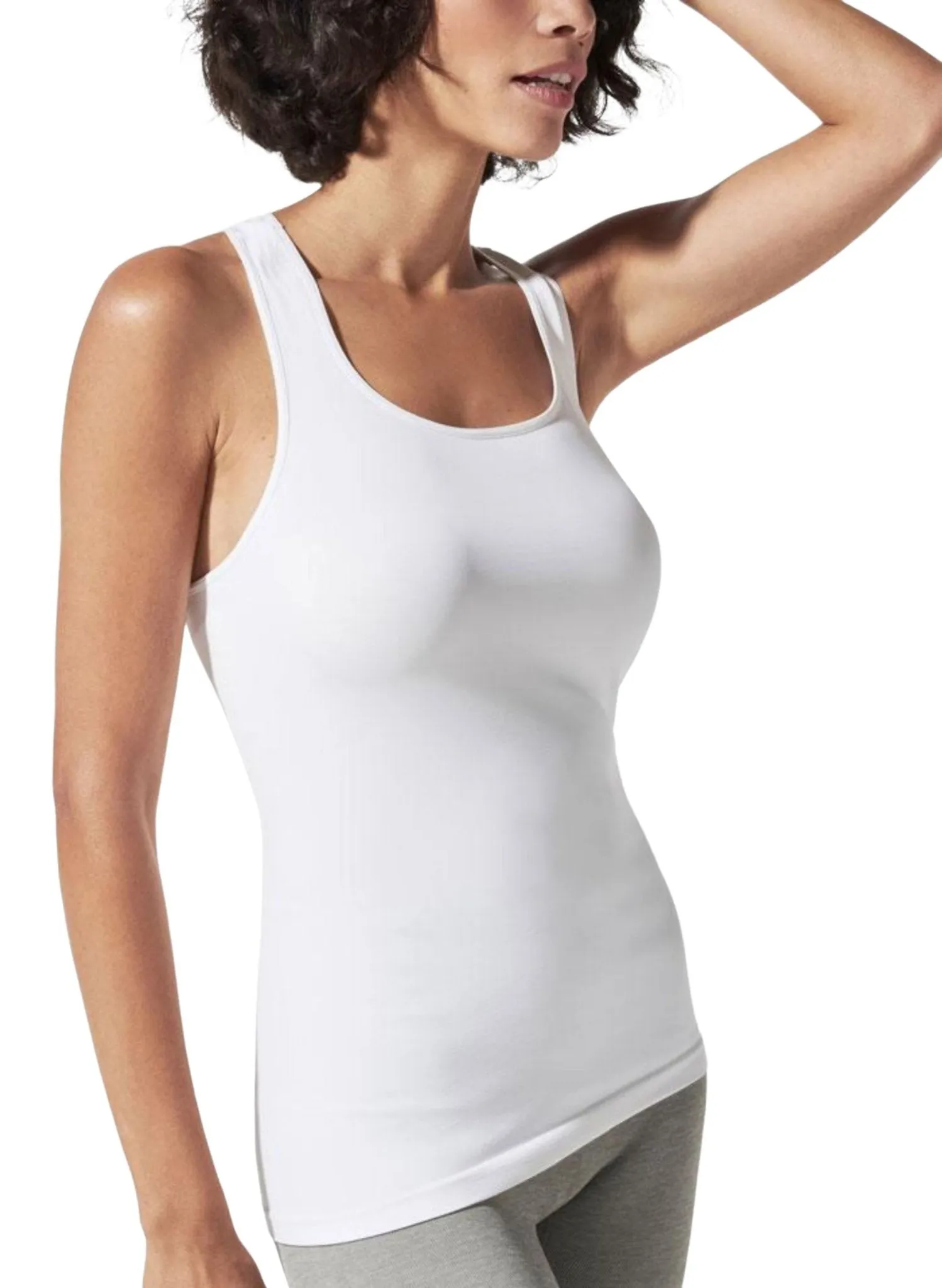 BLANQI Body Cooling Racerback Nursing Tank - White