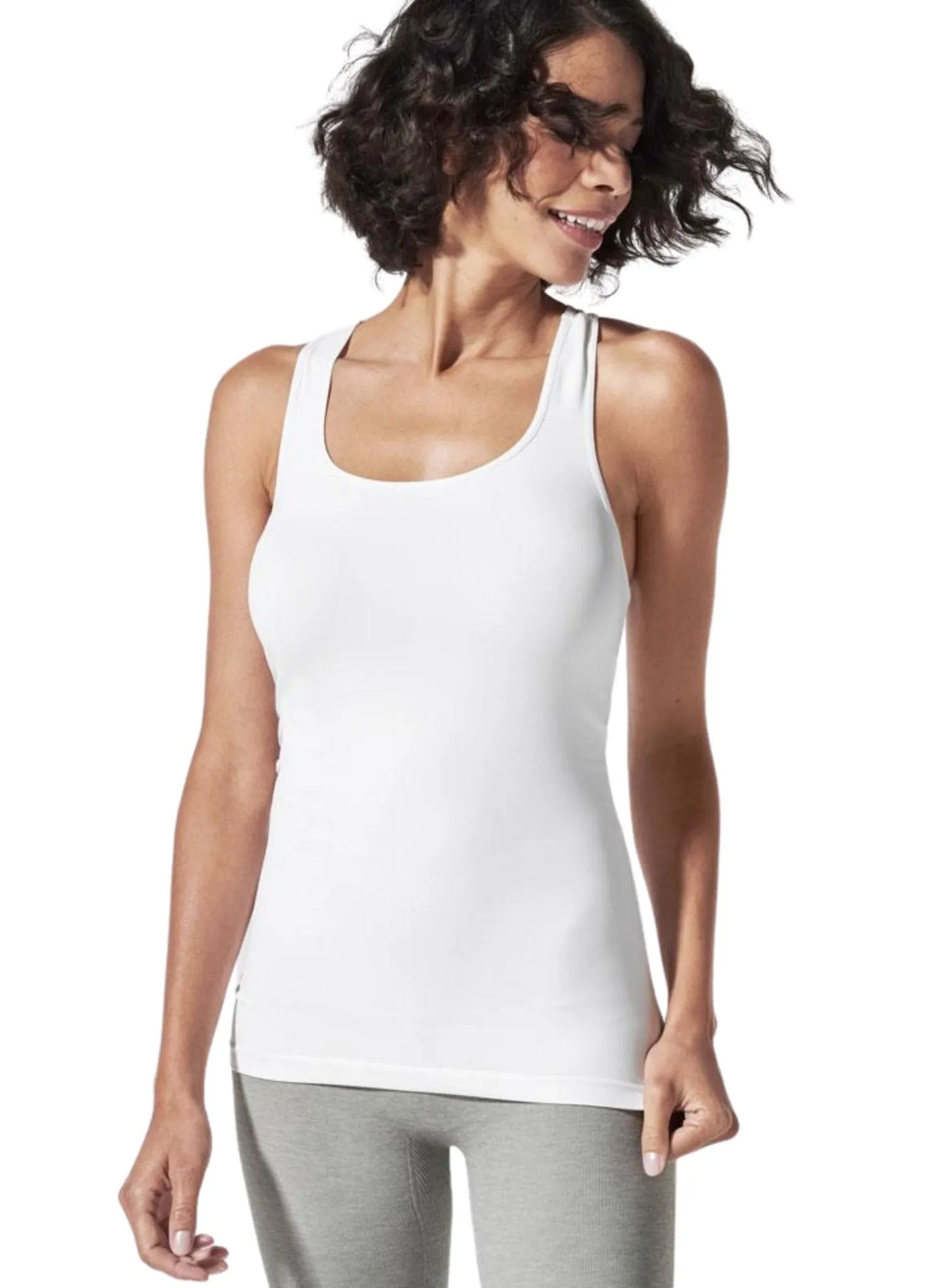 BLANQI Body Cooling Racerback Nursing Tank - White