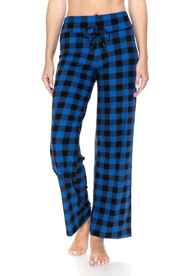 Blue & Black Checkered Comfortable Soft Lounge Pajama Pants