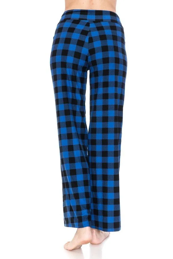 Blue & Black Checkered Comfortable Soft Lounge Pajama Pants