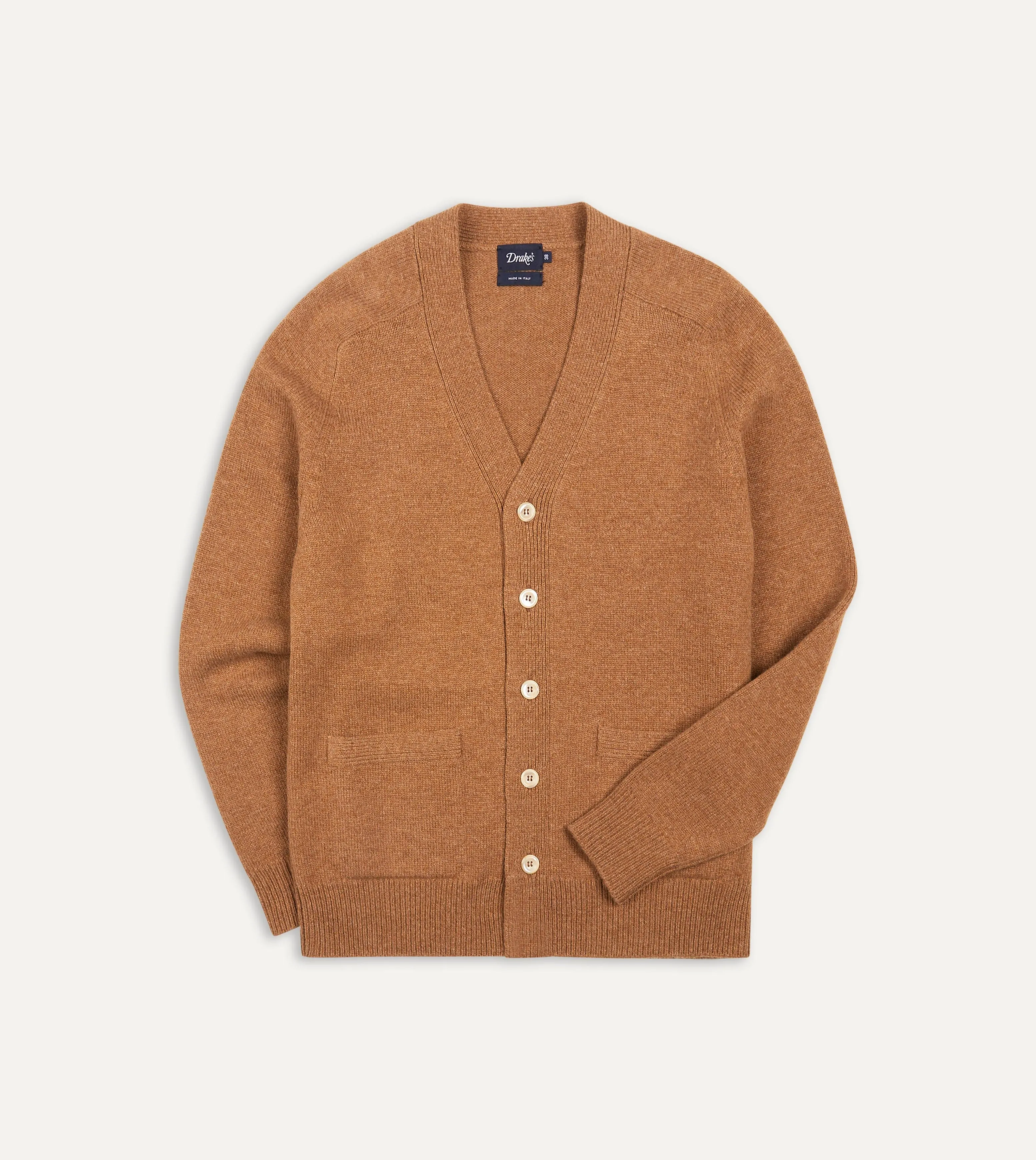 Brown Lambswool 6 Button Cardigan