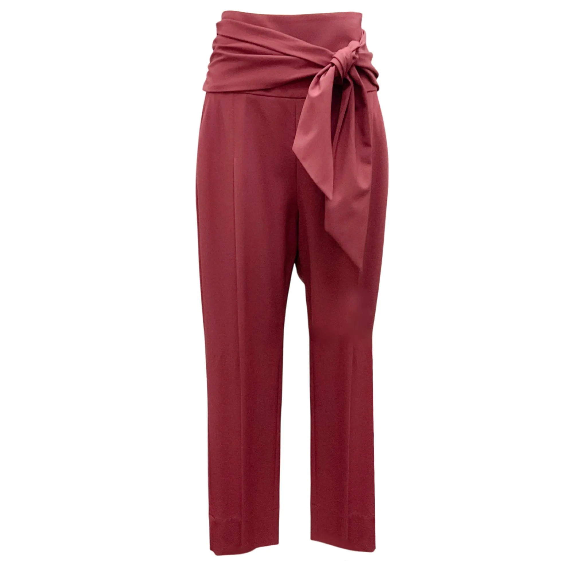 Brunello Cucinelli Mauve Cropped Wool Pants