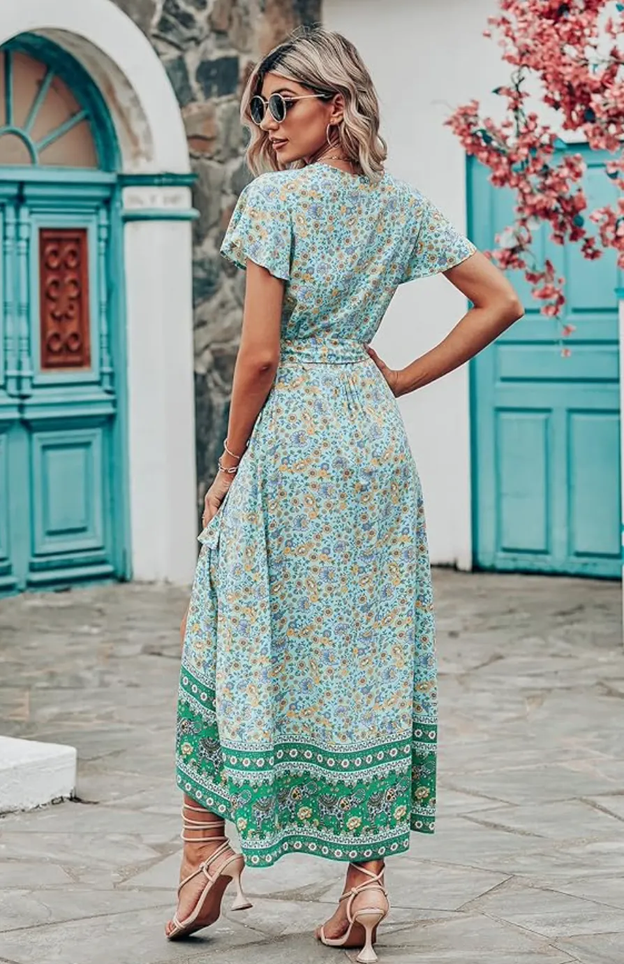 Callie Boho Dress | Green