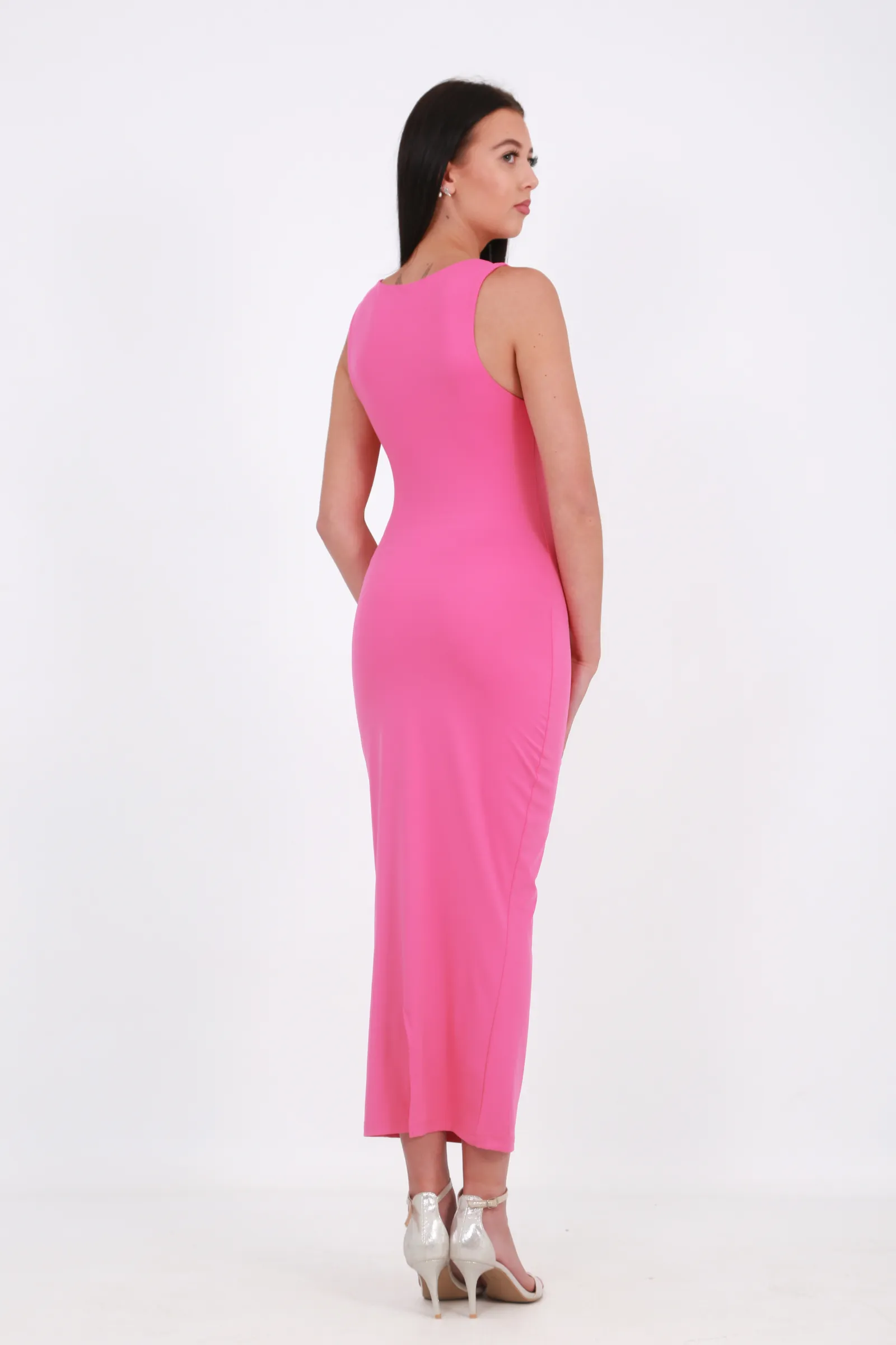 Calypso Bodycon maxi dress- pink- Miss Molly brand