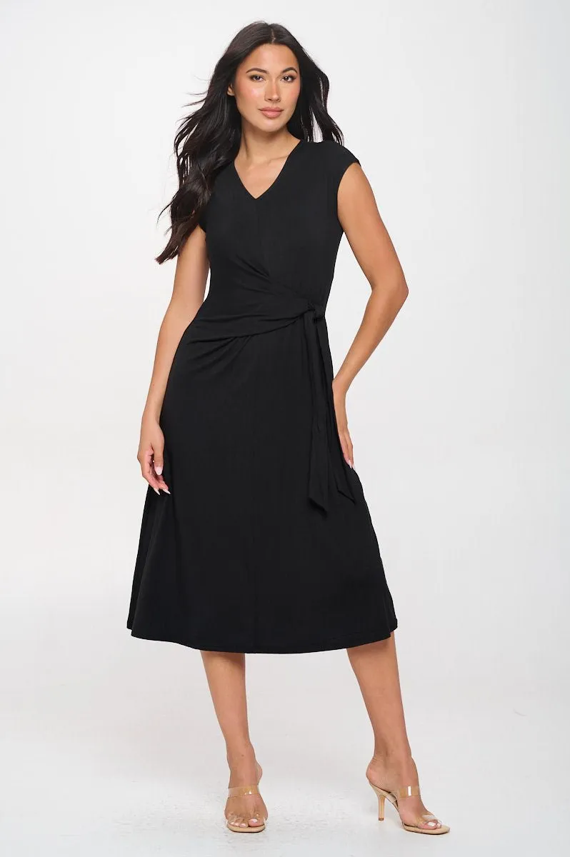 Cameron Side Tie Midi Dress