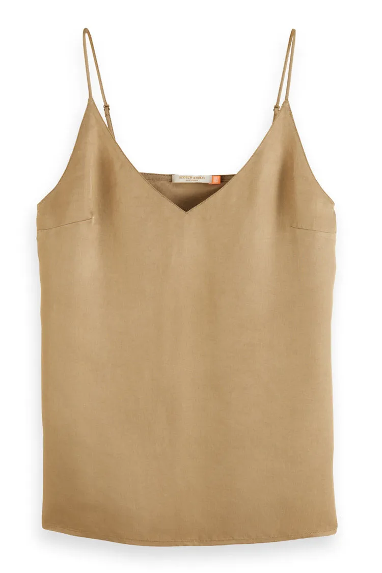 Camisole Strap Tank Top in Light Army