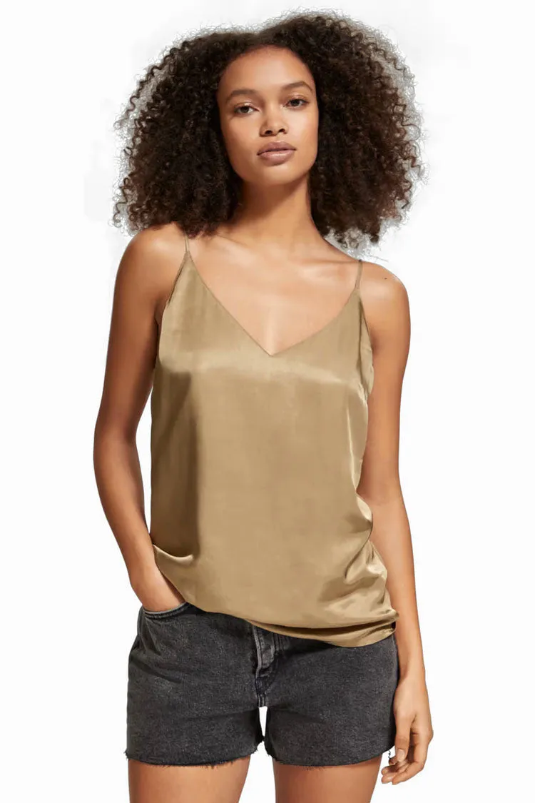 Camisole Strap Tank Top in Light Army