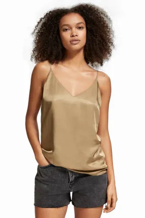 Camisole Strap Tank Top in Light Army