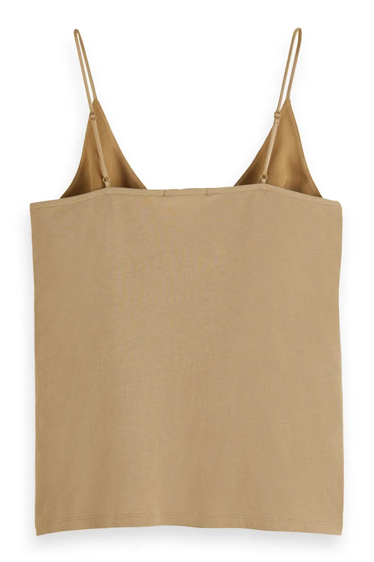 Camisole Strap Tank Top in Light Army