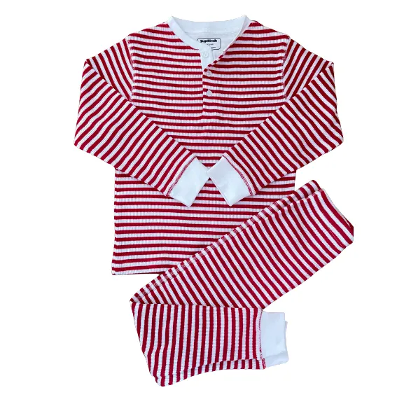 Candy Stripe Waffle Cotton Set