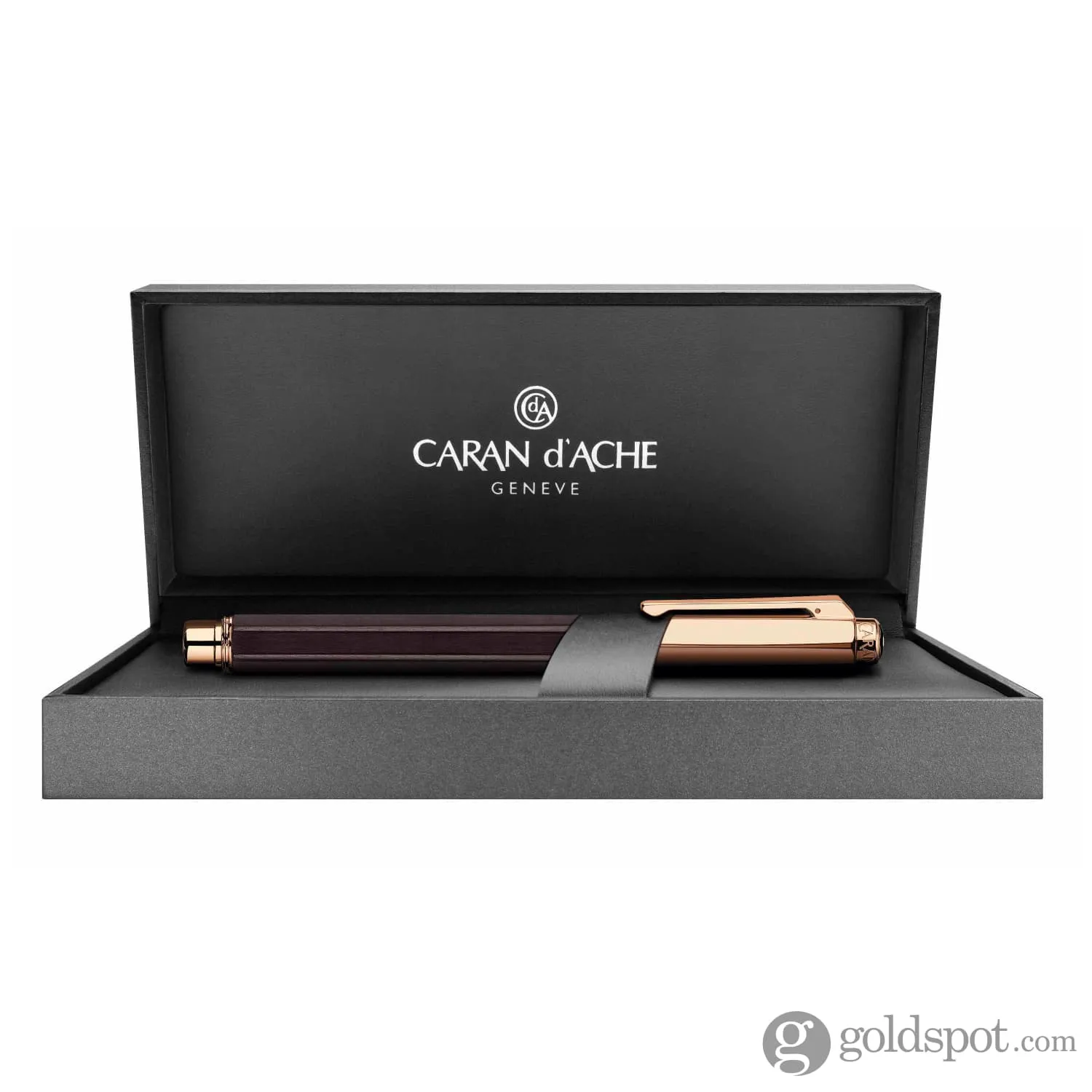 Caran d'Ache Varius Ebony Rollerball Pen in Rose Gold