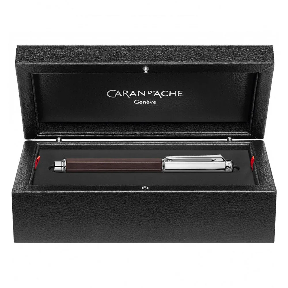 Caran d'Ache Varius Ebony Wood Silver-Plated and Rhodium-Coated Rollerball Pen