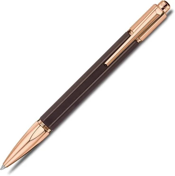 Caran d'Ache Varius Rose Gold Plated Ebony Ballpoint Pen