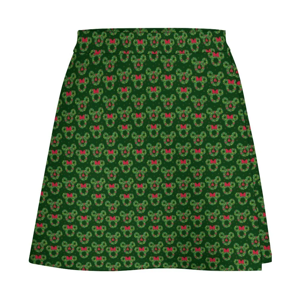 Christmas Wreaths Short skirt