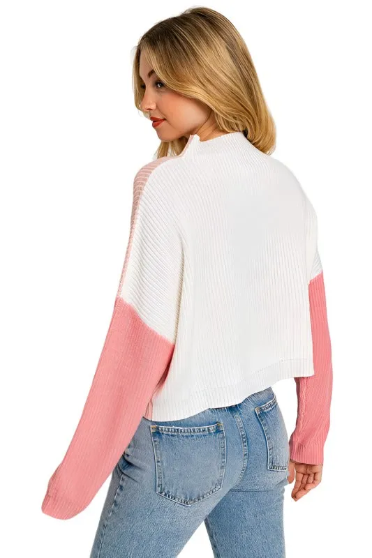 Color Block Oversize Sweater