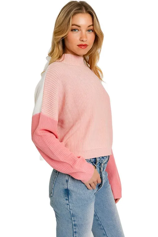 Color Block Oversize Sweater