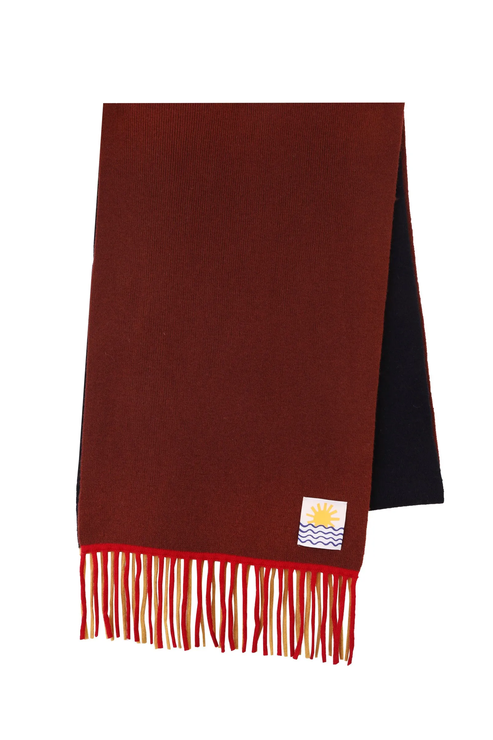 Colourblock Tassel Scarf Fawn Multi