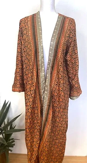 Complex Print Reversible Silk Kimonos. Carol's Favorite.