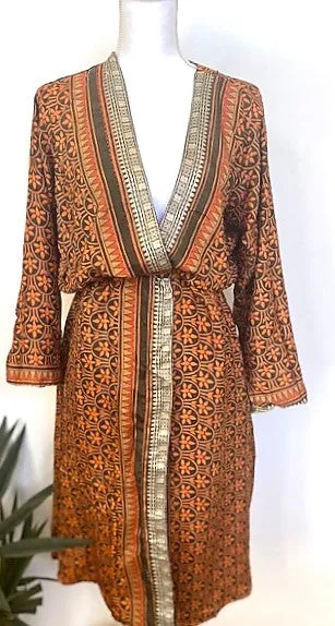 Complex Print Reversible Silk Kimonos. Carol's Favorite.