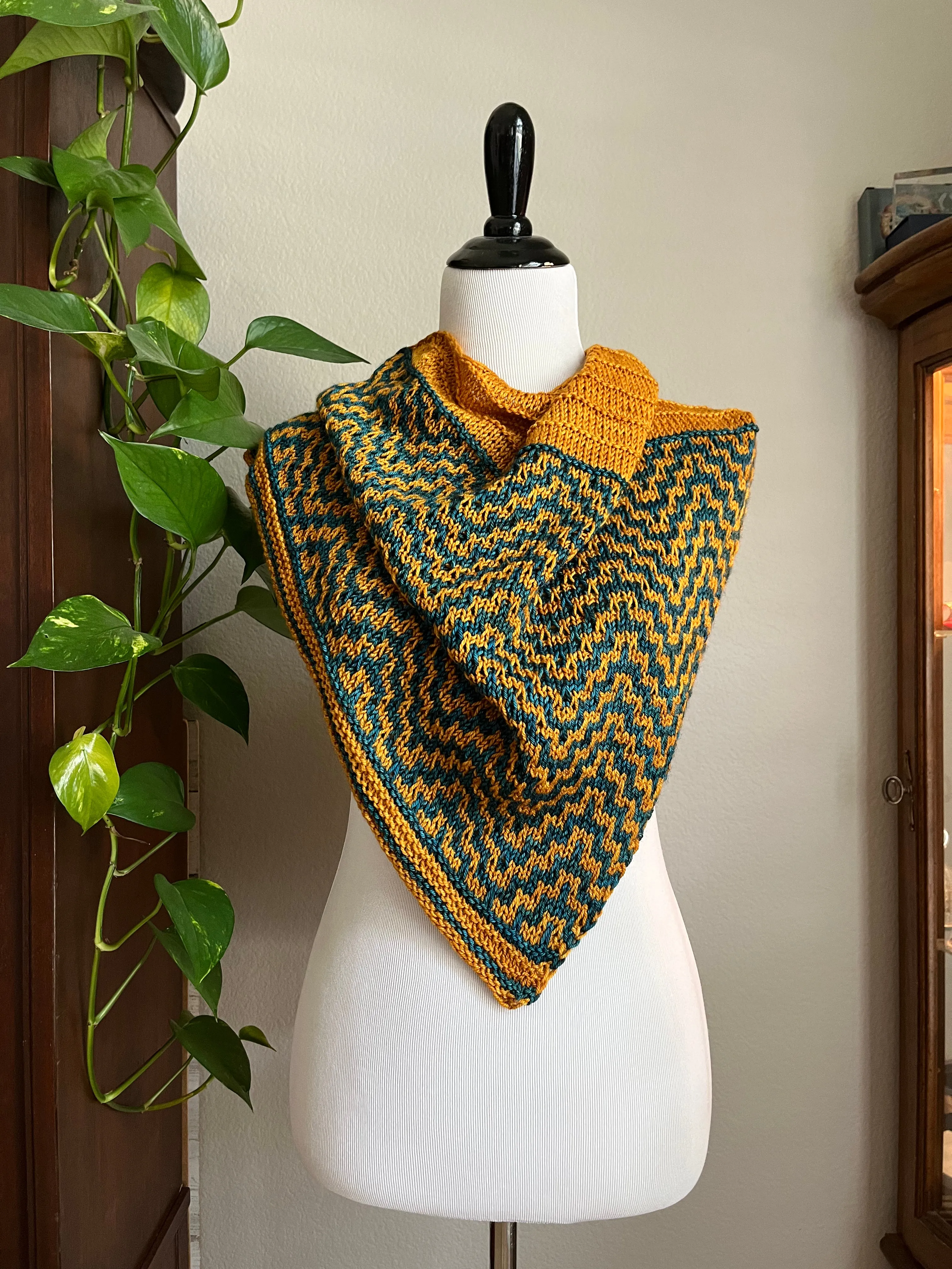 Cousteau Mosaic - Walk in the Woods Shawl