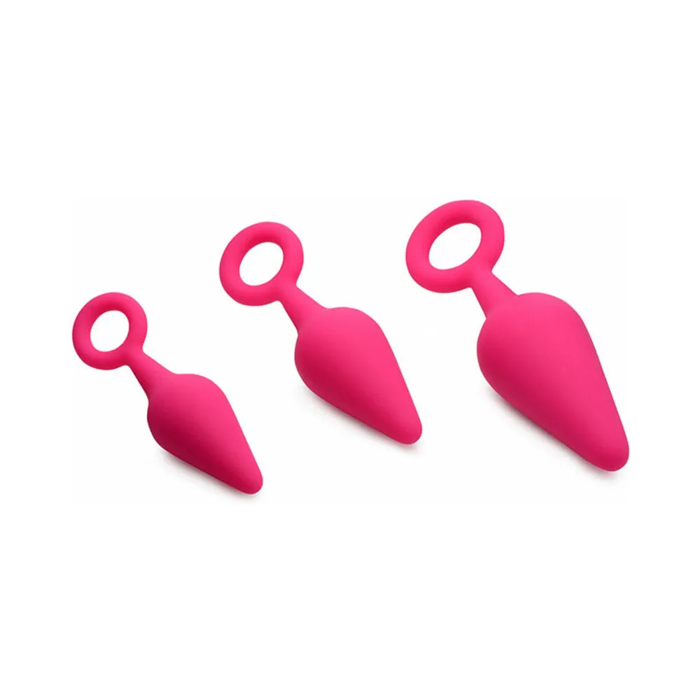 Curve Toys Gossip Rump Ringers 3-Piece Silicone Anal Training Set Magenta