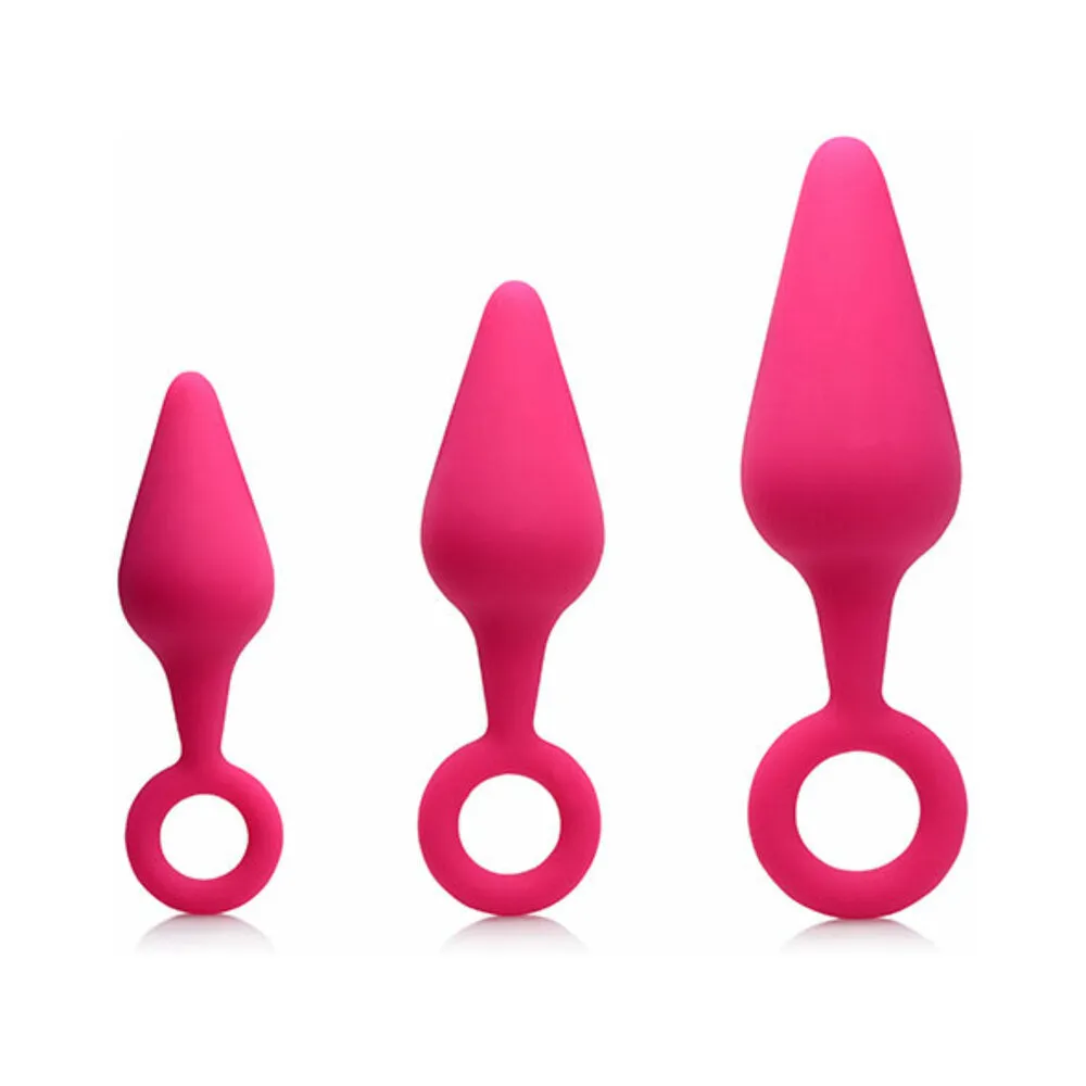 Curve Toys Gossip Rump Ringers 3-Piece Silicone Anal Training Set Magenta