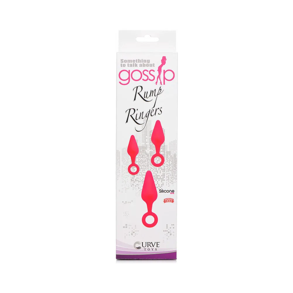 Curve Toys Gossip Rump Ringers 3-Piece Silicone Anal Training Set Magenta