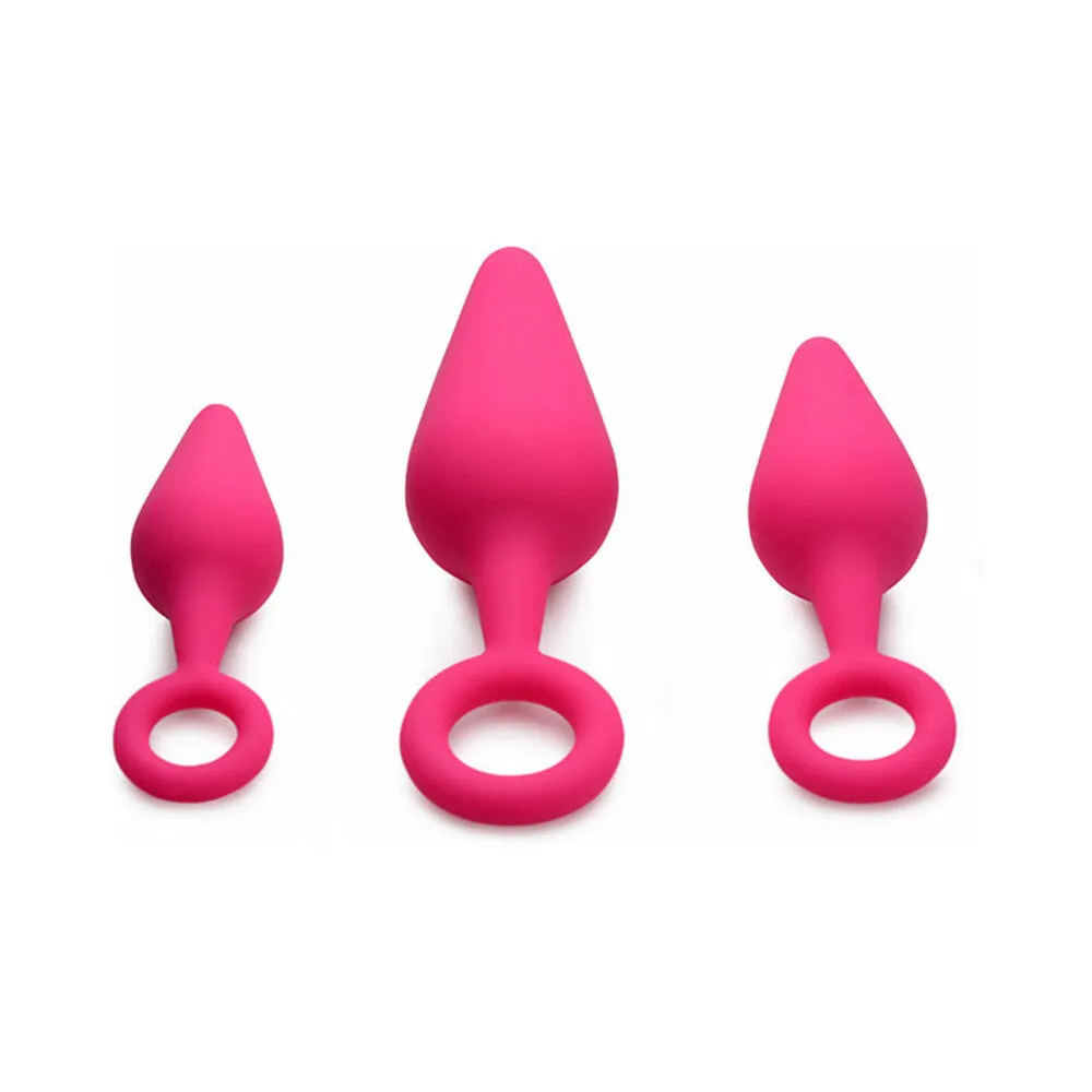 Curve Toys Gossip Rump Ringers 3-Piece Silicone Anal Training Set Magenta