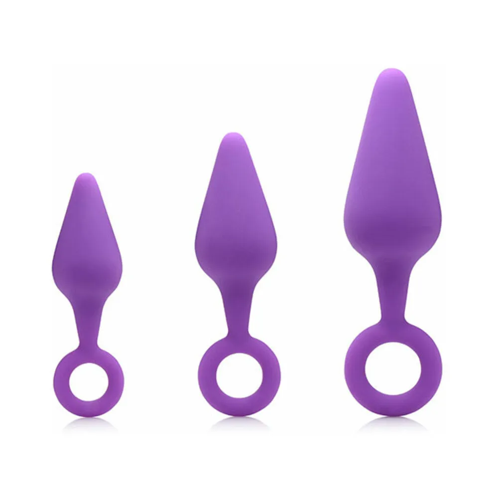 Curve Toys Gossip Rump Ringers 3-Piece Silicone Anal Training Set Violet