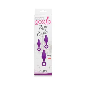 Curve Toys Gossip Rump Ringers 3-Piece Silicone Anal Training Set Violet