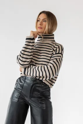 Deidra Mocha Striped Sweater