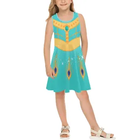 Disney Aladdin Jasmine Girls' Sleeveless Character Sundress