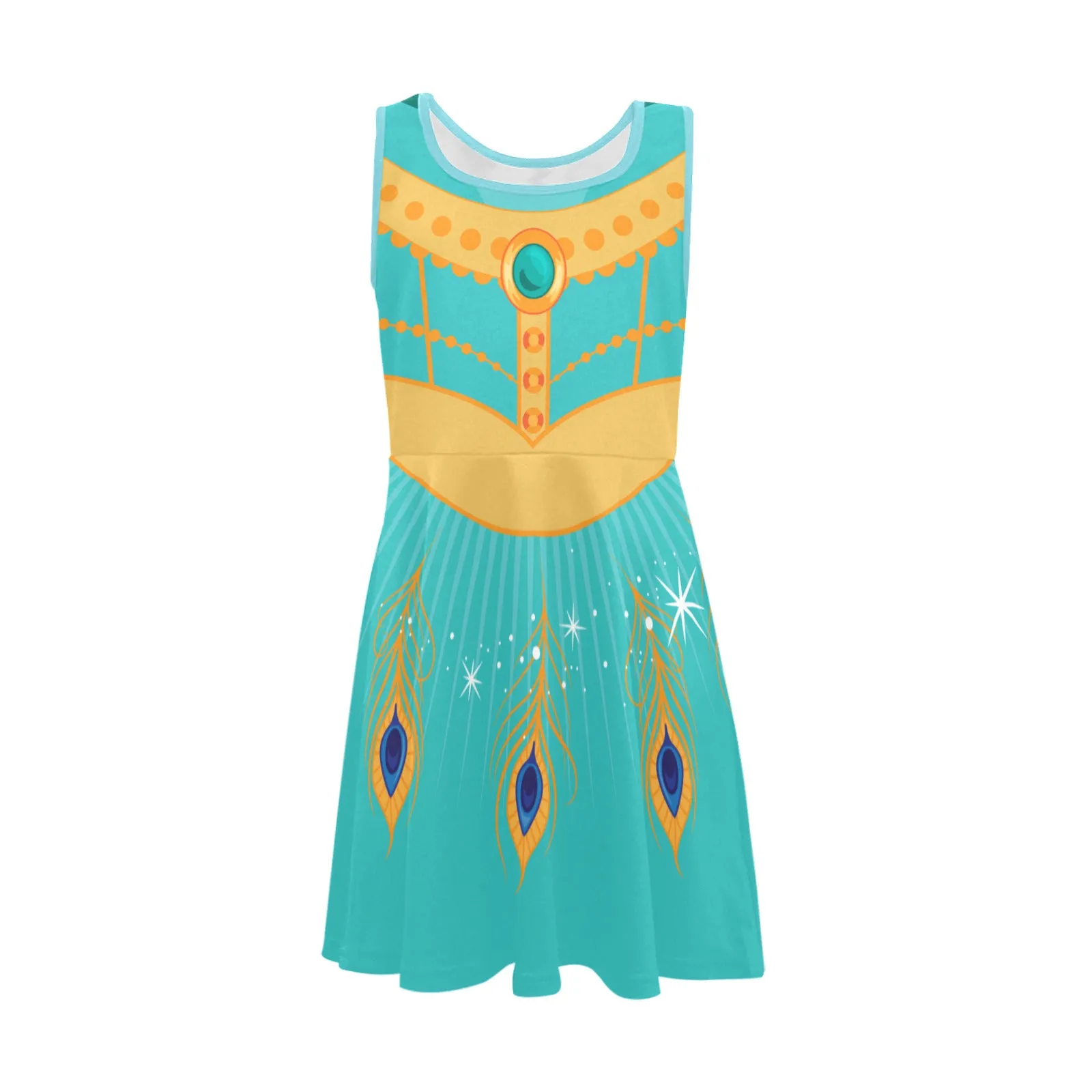 Disney Aladdin Jasmine Girls' Sleeveless Character Sundress