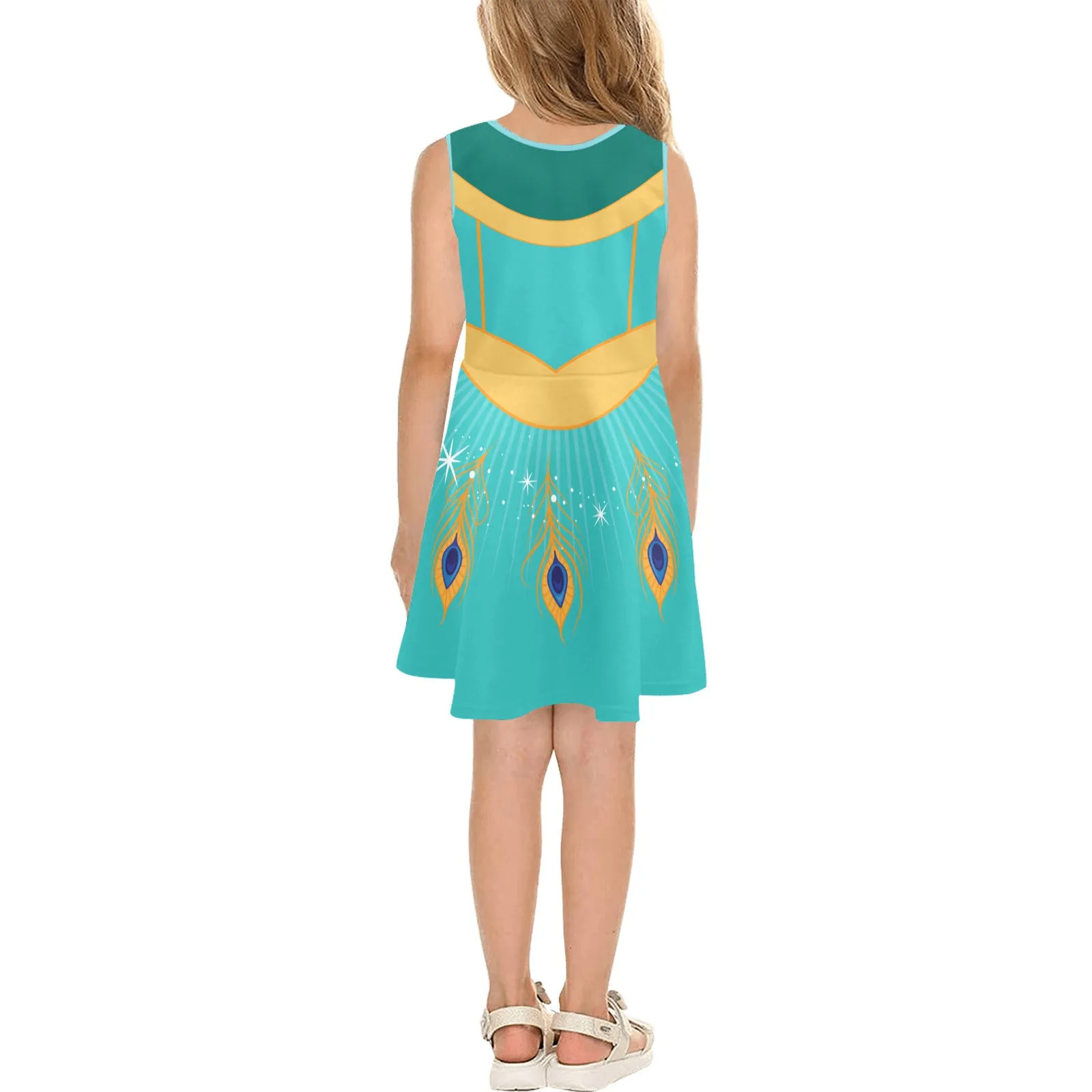 Disney Aladdin Jasmine Girls' Sleeveless Character Sundress