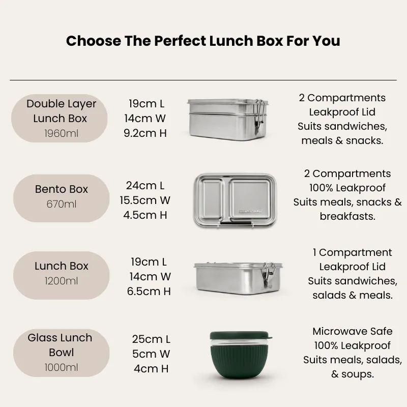 Double Layer Lunch Box | 1960ml