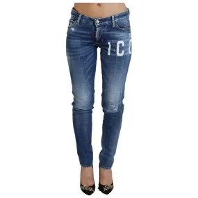 Dsquared² Blue Icon Low Waist Skinny Jennifer Denim Jeans