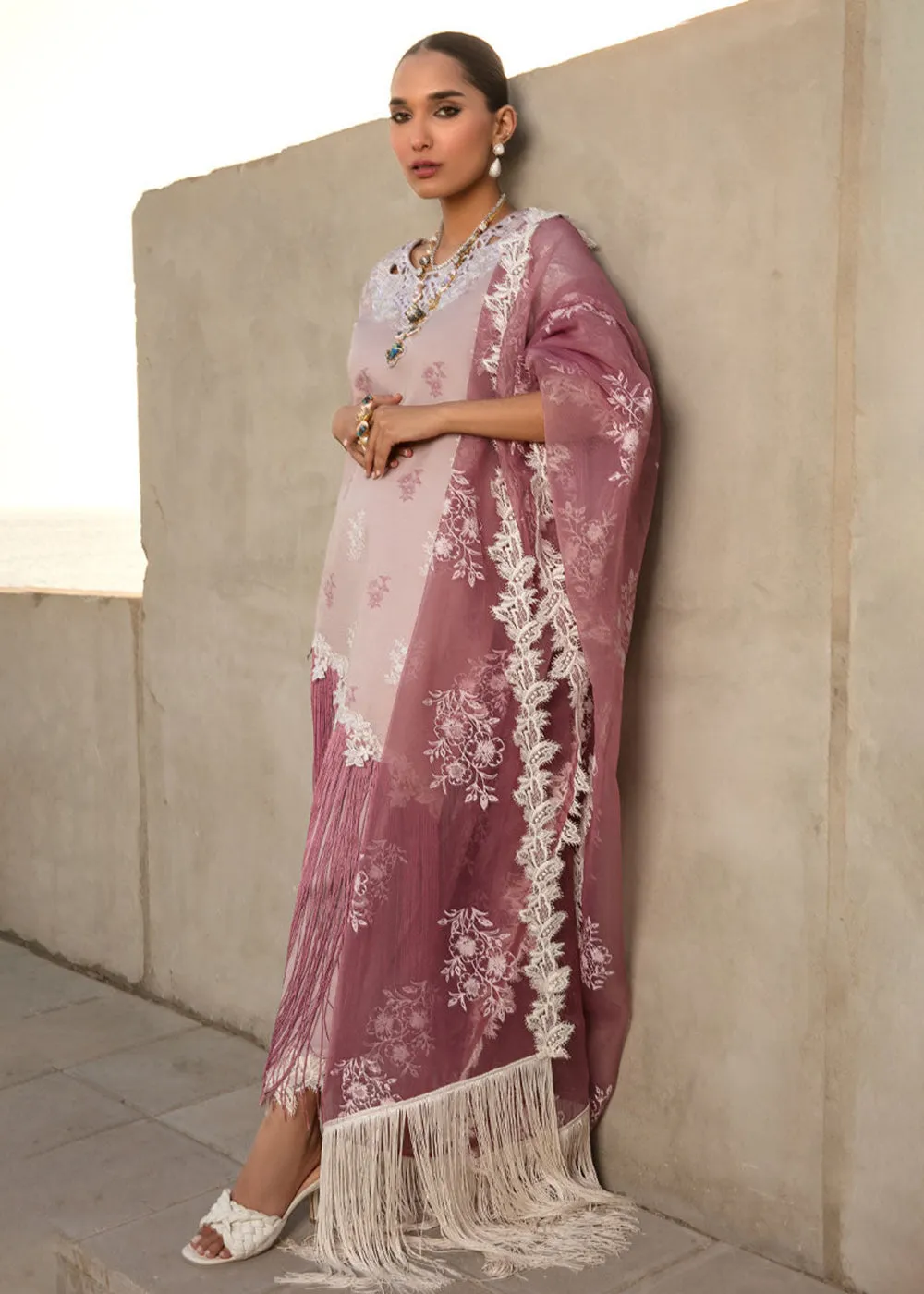 Dusty Pink Luxury Lawn Suit | Rang Rasiya | Florence Lawn '23 | DAHILA - D10