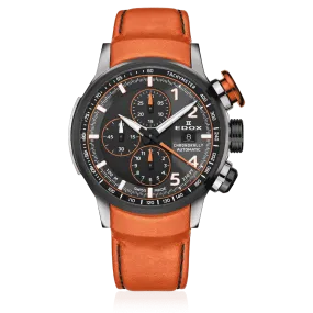 Edox Chronorally Automatic Men's Orange Watch 01129-TGNOCO-GNO