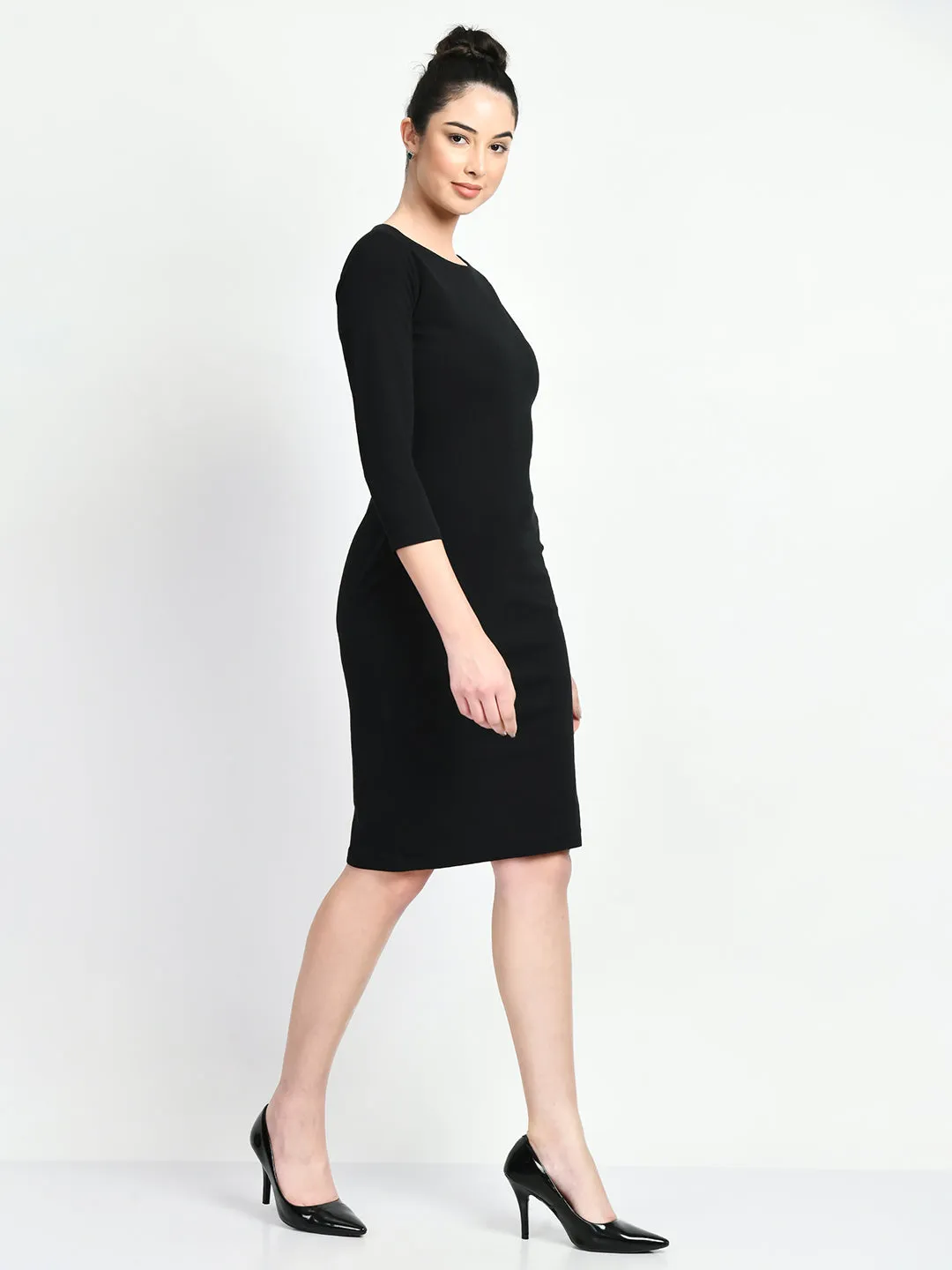 Exude Boldness Bodycon Dress (Black)