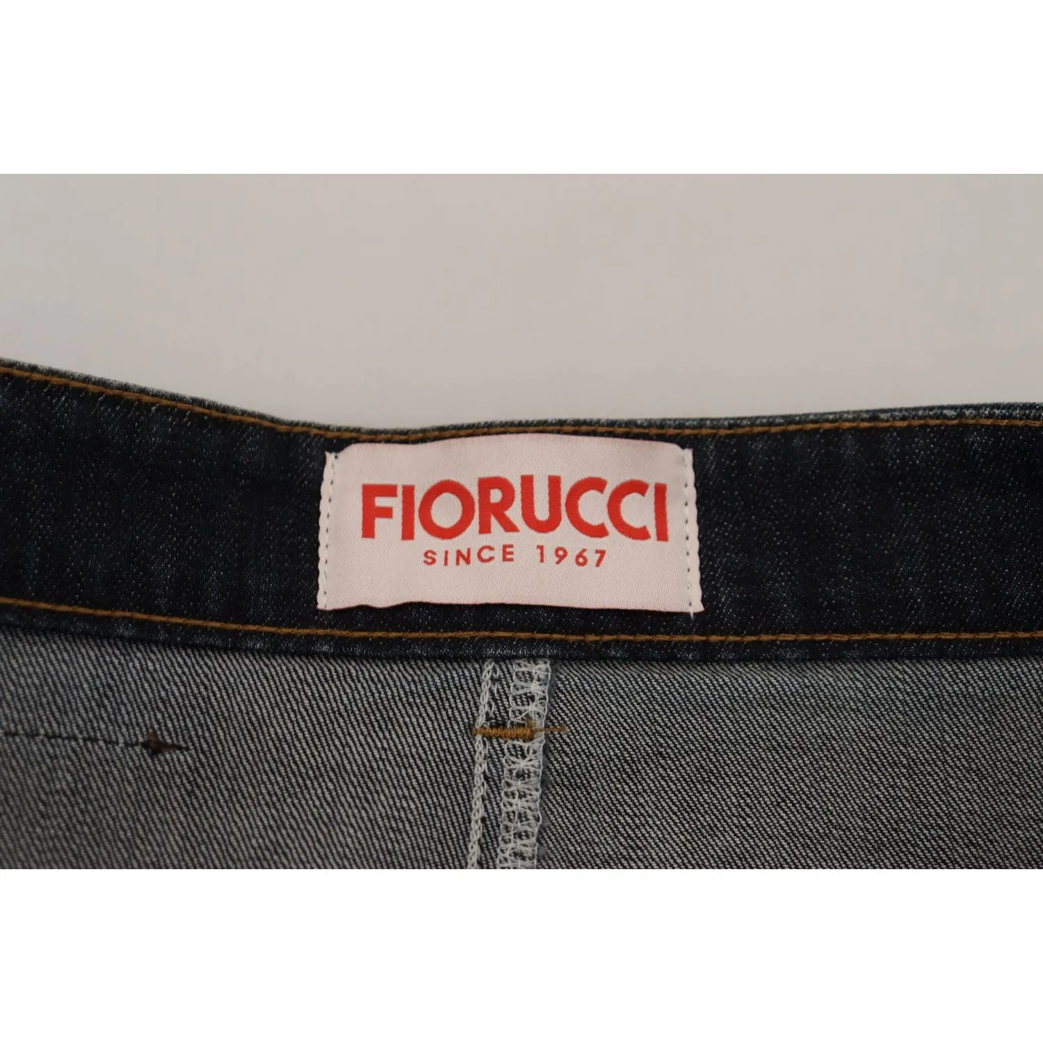 Fiorucci Chic Mid Waist Dark Blue Denim Skirt