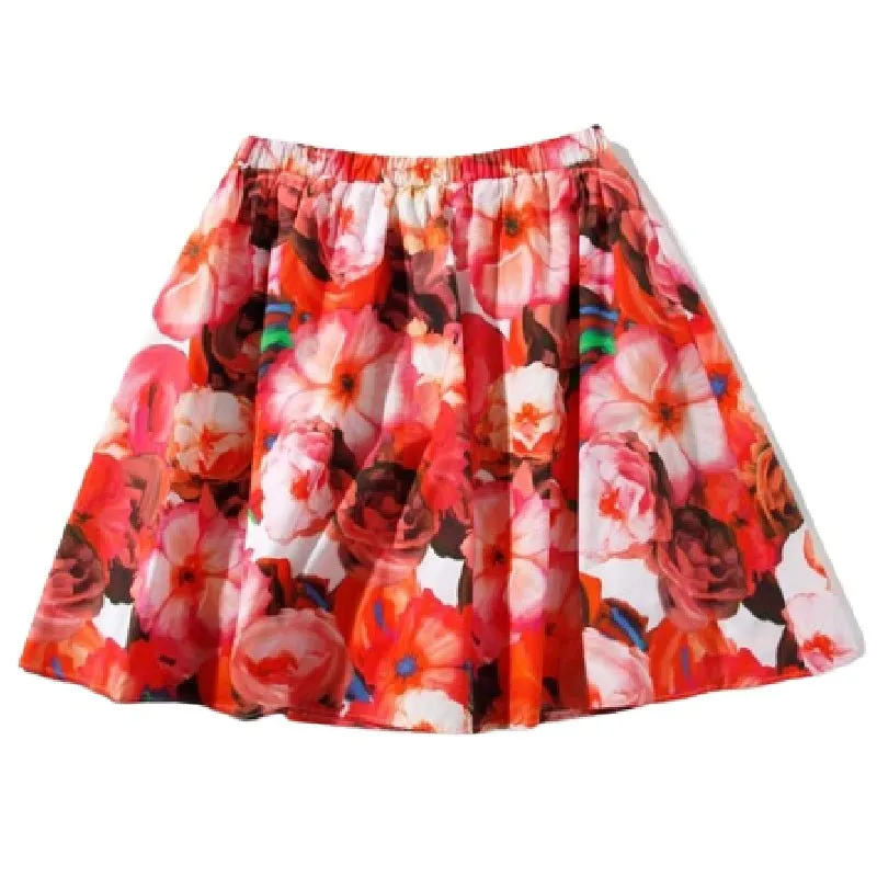 Flower Print Skirt