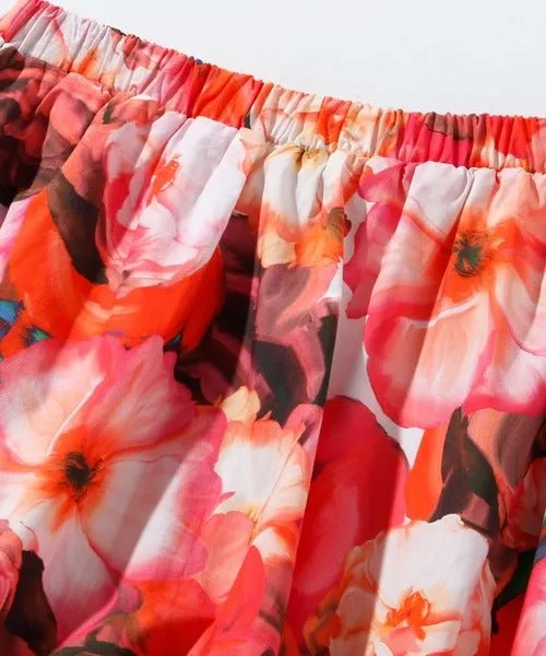 Flower Print Skirt