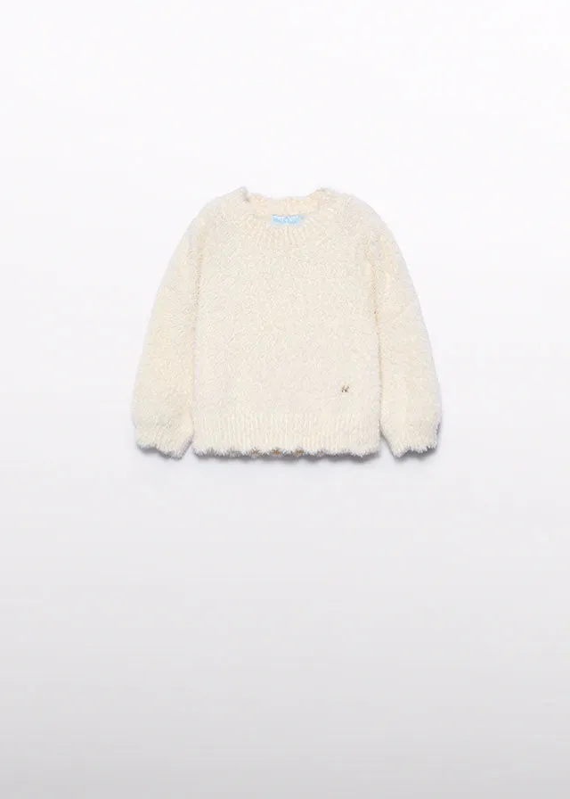 Fuzzy Sweater, Cream