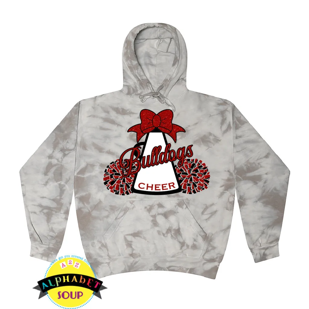 FZS Jr Bulldogs Cheer Youth and Adult Crystal Wash Hoodie Sweatshirt