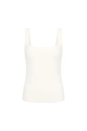 Gaia Square Knit Camisole Ivory