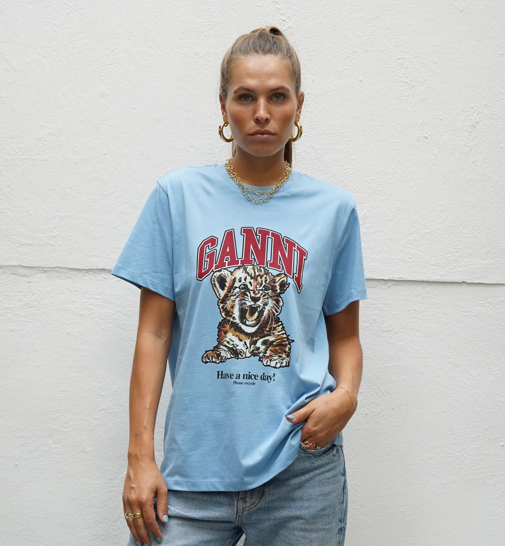 GANNI Basic Tiger T-shirt