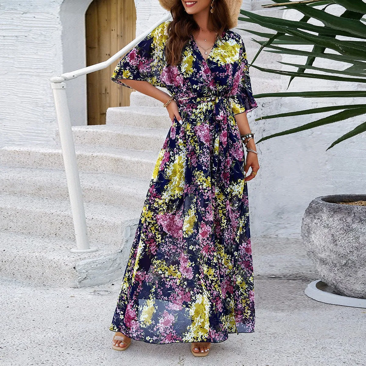 Garden Glow Maxi Wrap Dress