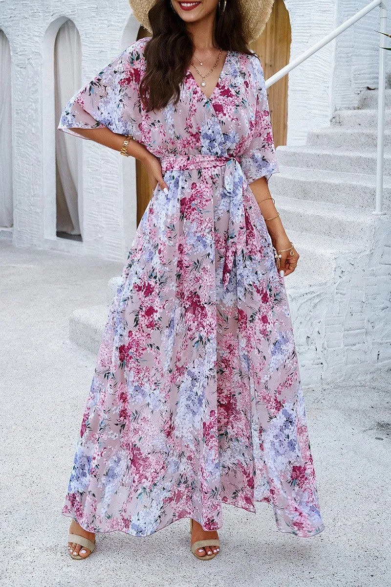 Garden Glow Maxi Wrap Dress