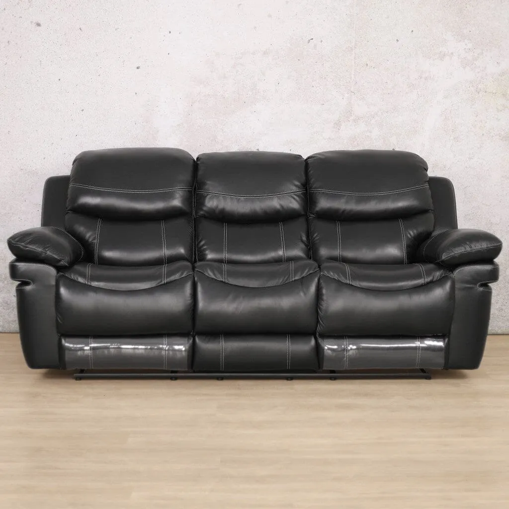 Geneva 3 Seater Leather Recliner