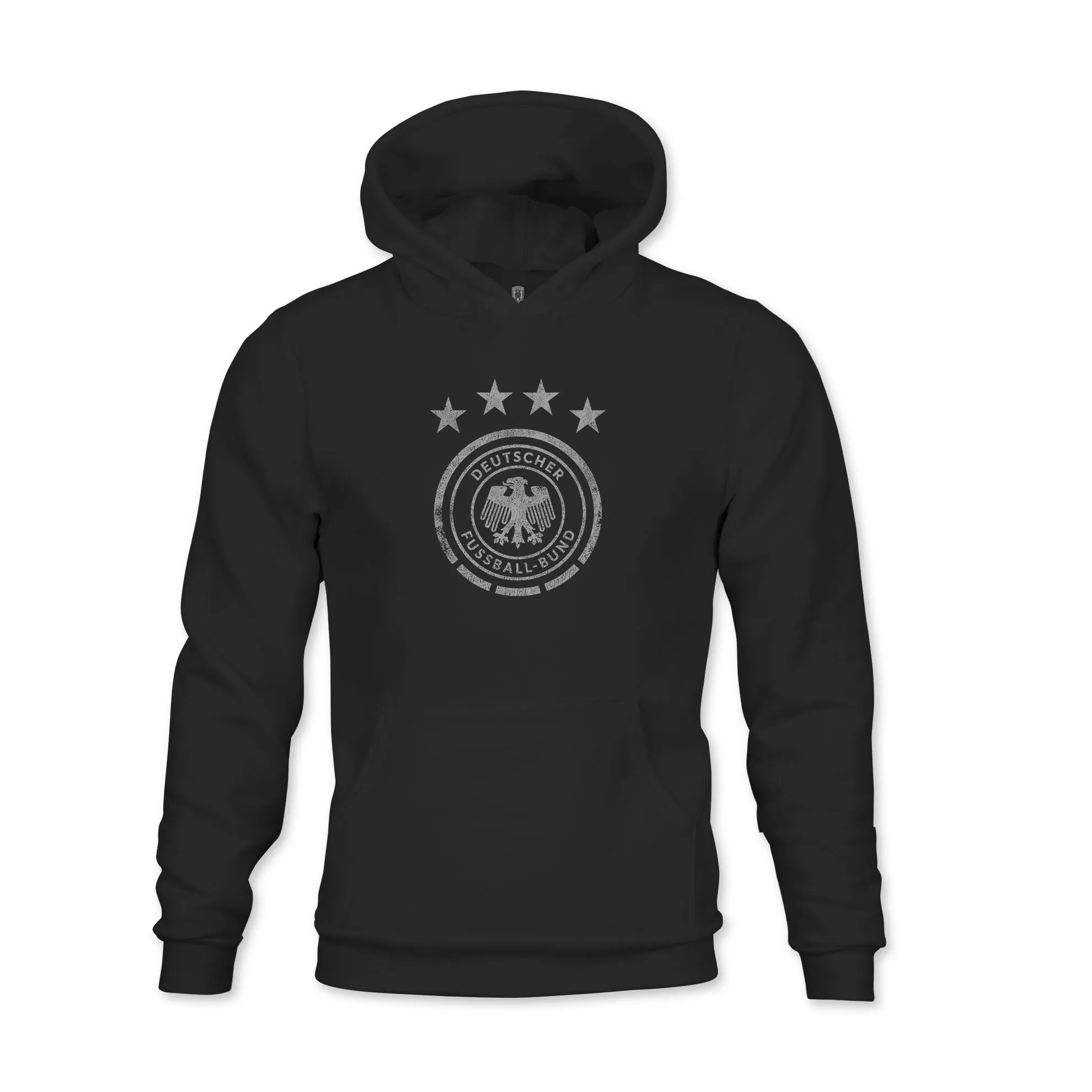 Germany DFB Mono Badge Youth Fleece Pullover Hoodie - Black